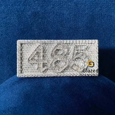 Fully Iced Out Round_Baguette Moissanite Ring