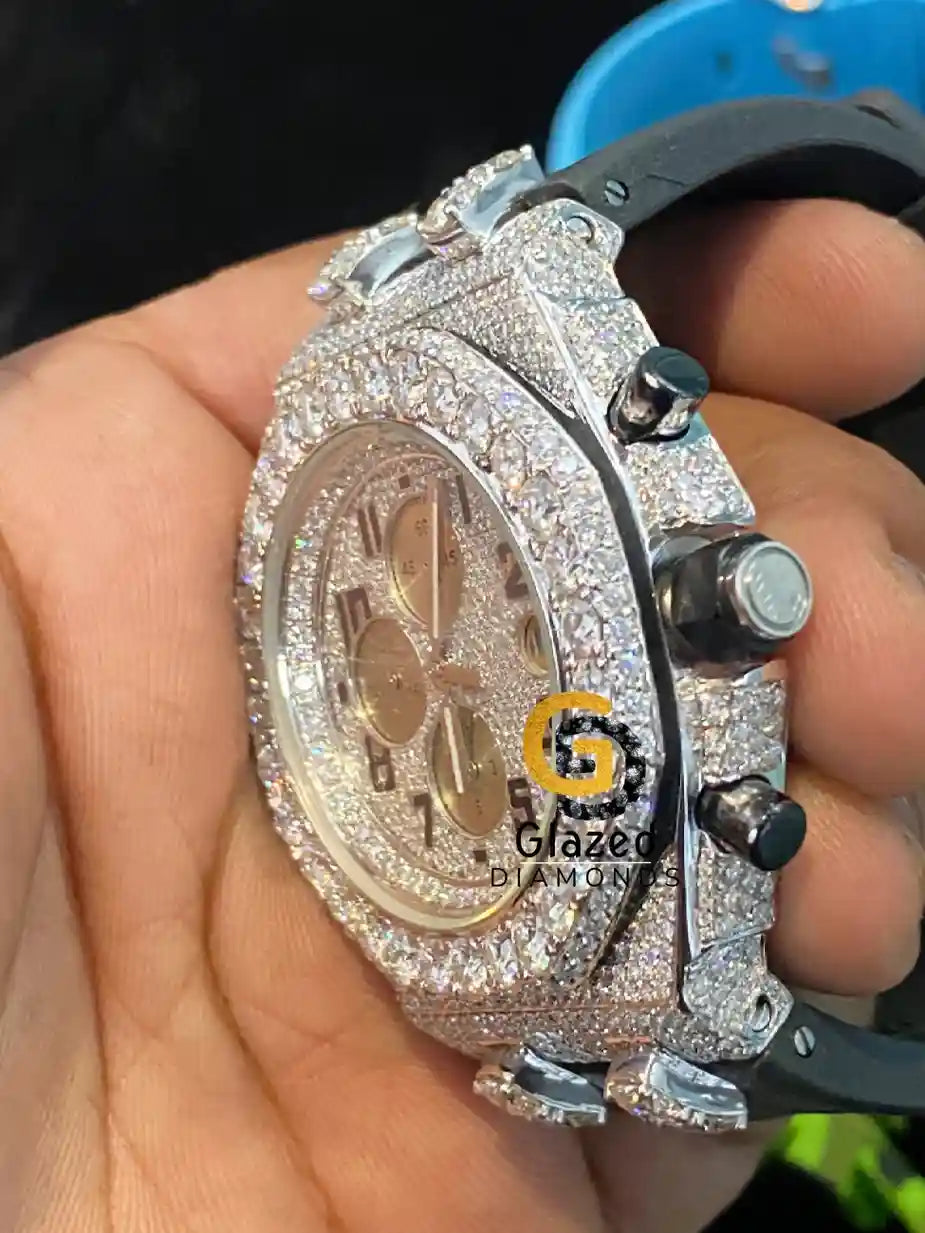 Fully Iced Out VVS Moissanite Watch