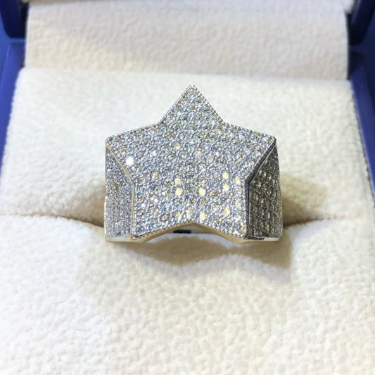 Fully Icy Star Diamond Ring