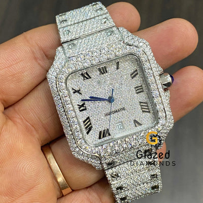 Fully White Iced Out Watch