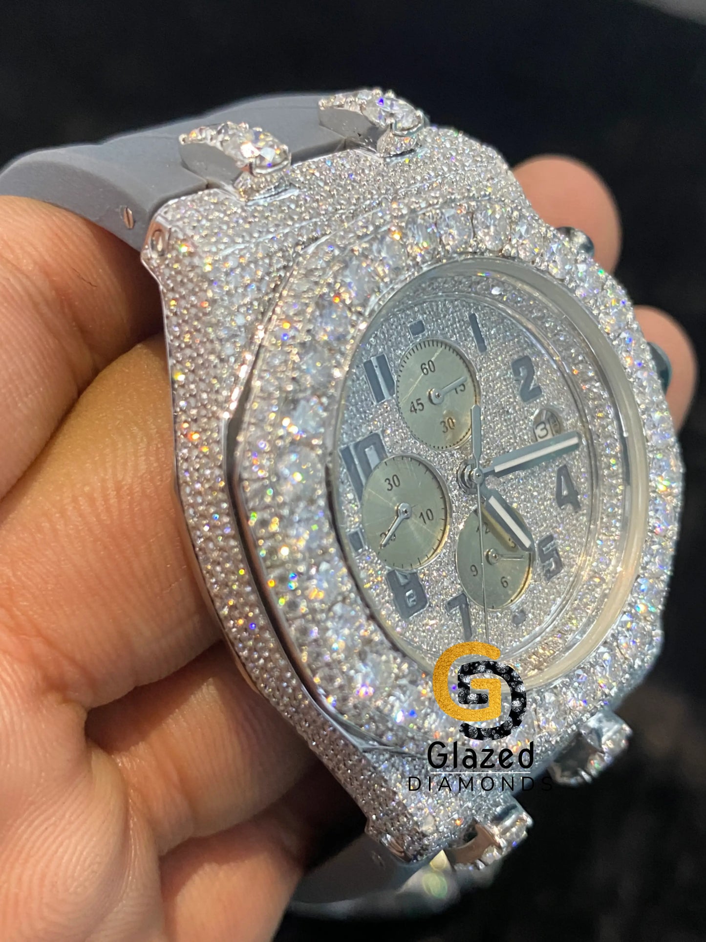 Gray Moissaanite Watch