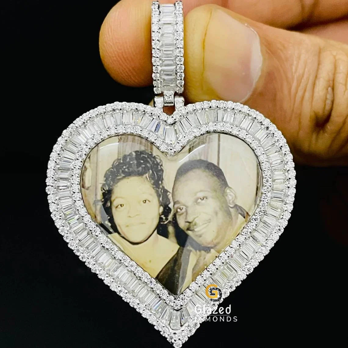 Heart Shape Custom Photo Pendant