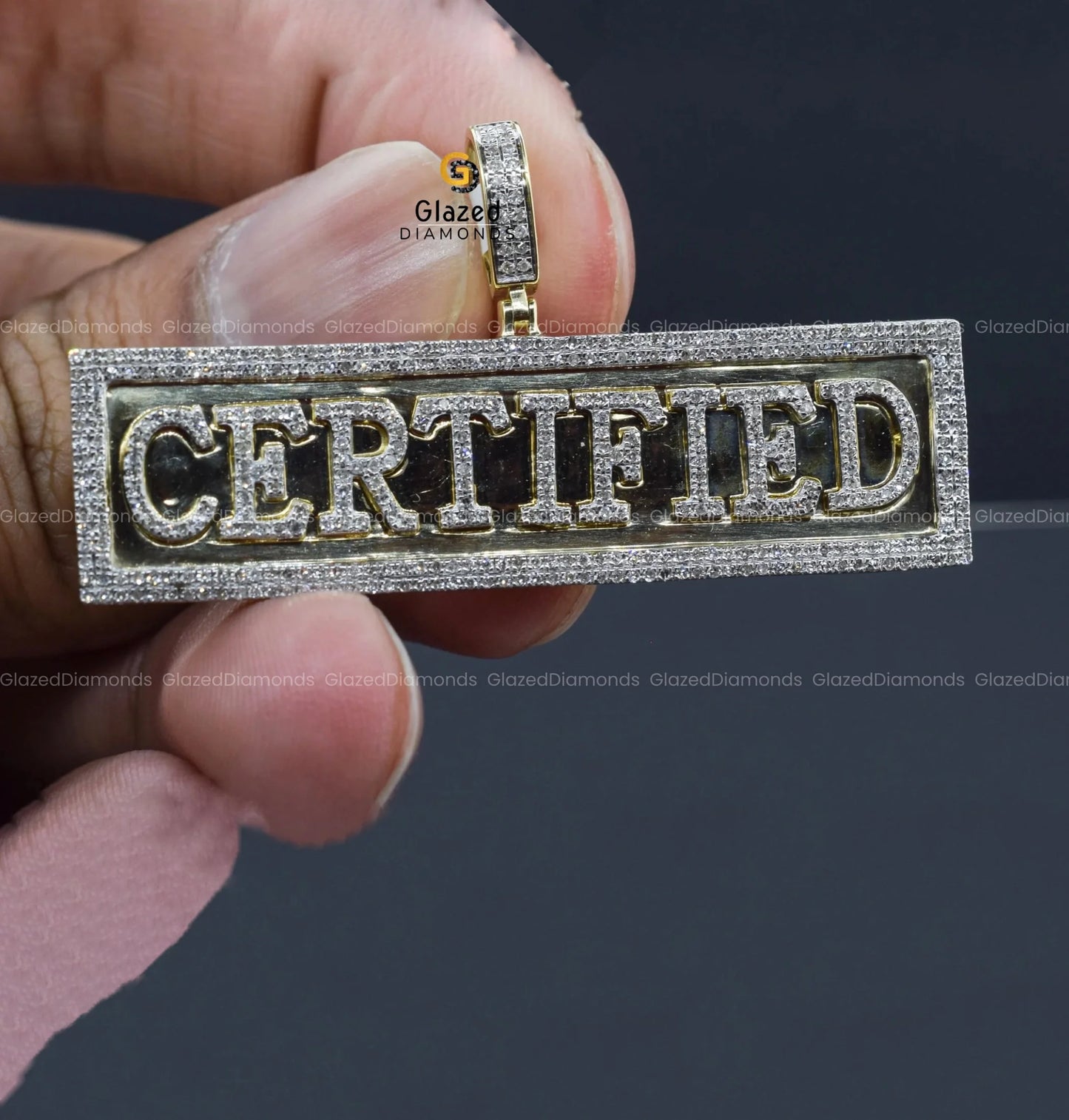 VVS Moissanite Custom Name Iced Out Diamond Pendant