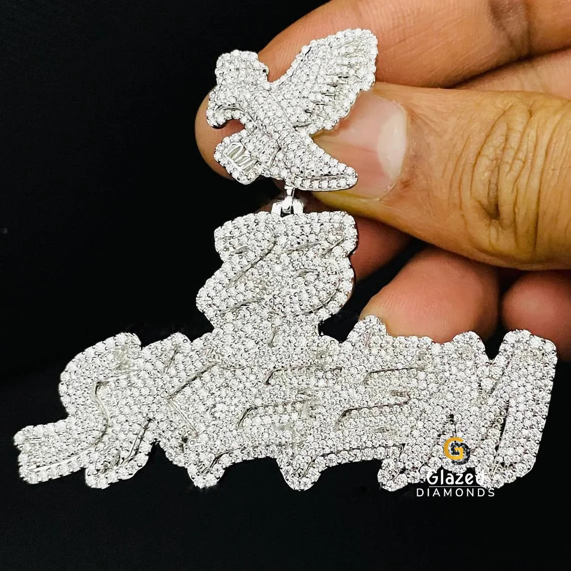 Hip Hop Eagle Moissanite Pendant