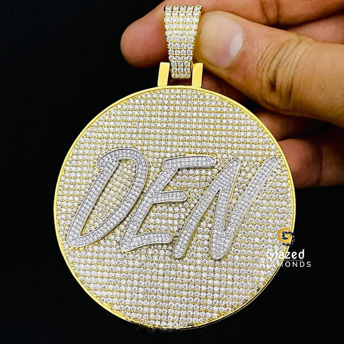 Hip Hop Moissanite  Diamond Letter Pendant