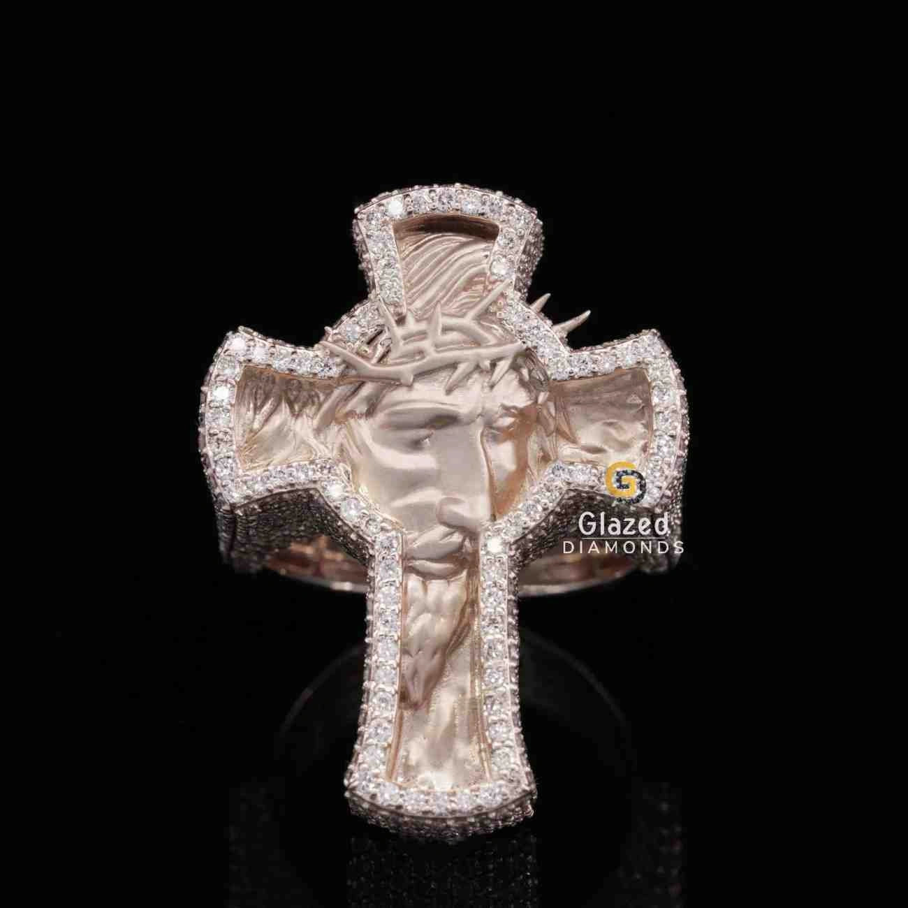 Hip Hop Moissanite Jesus Face Ring