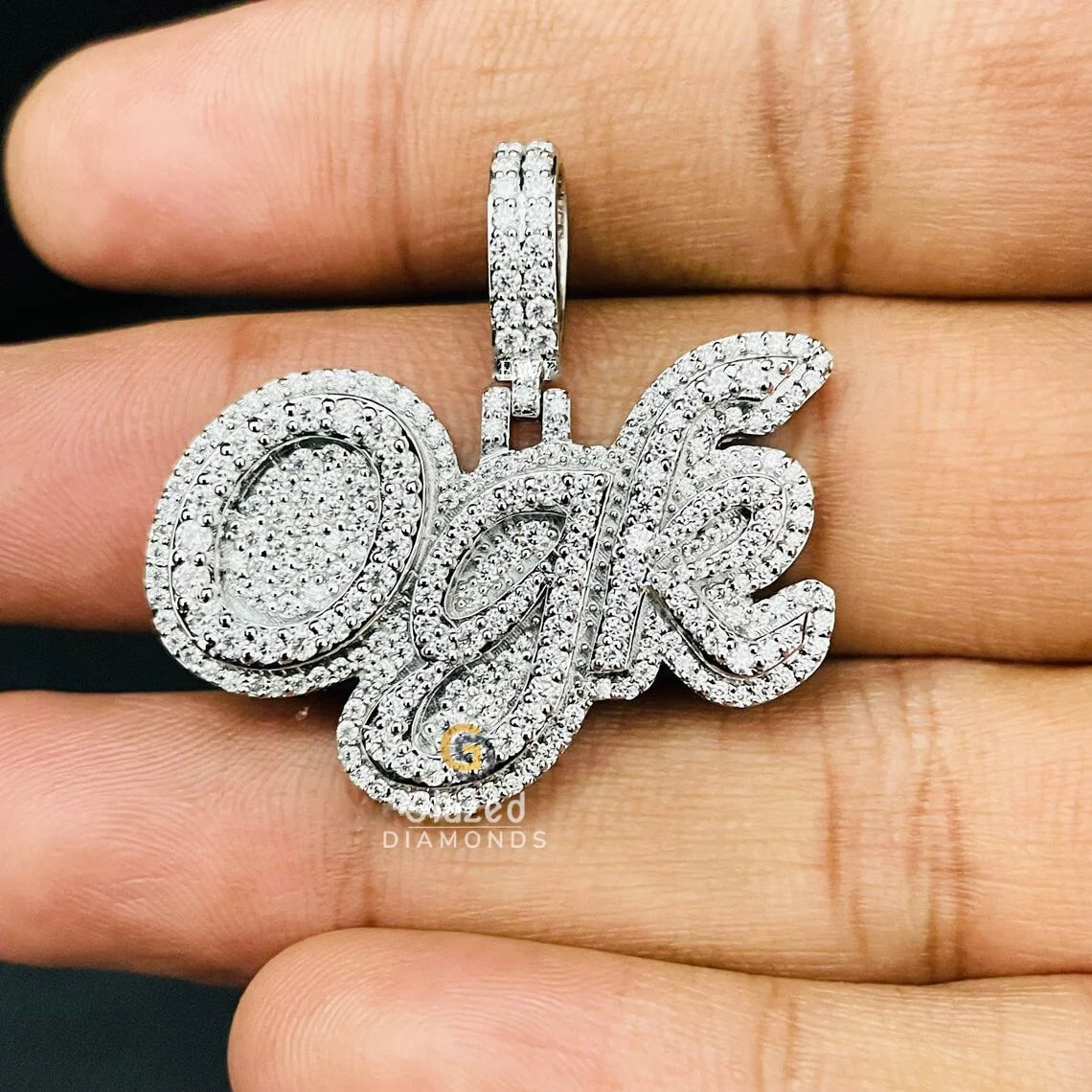 Hip Hop Moissanite Letter Pendant