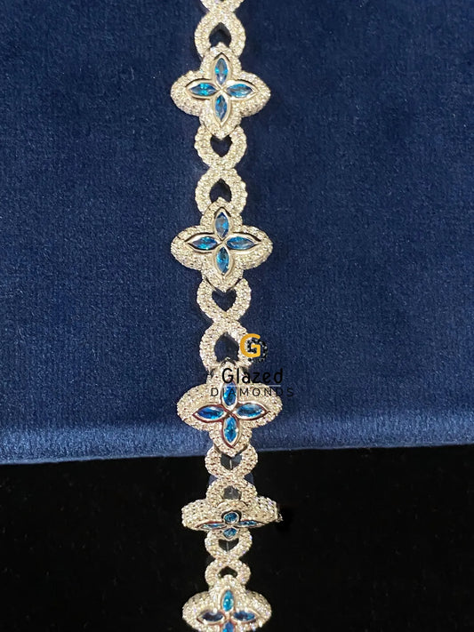 Hip Hop Round Moissanite Diamond Studded Bracelet