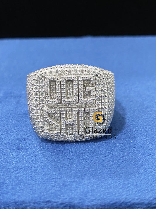 Hip Hop Round VVs Moissanite D Colorless Ring