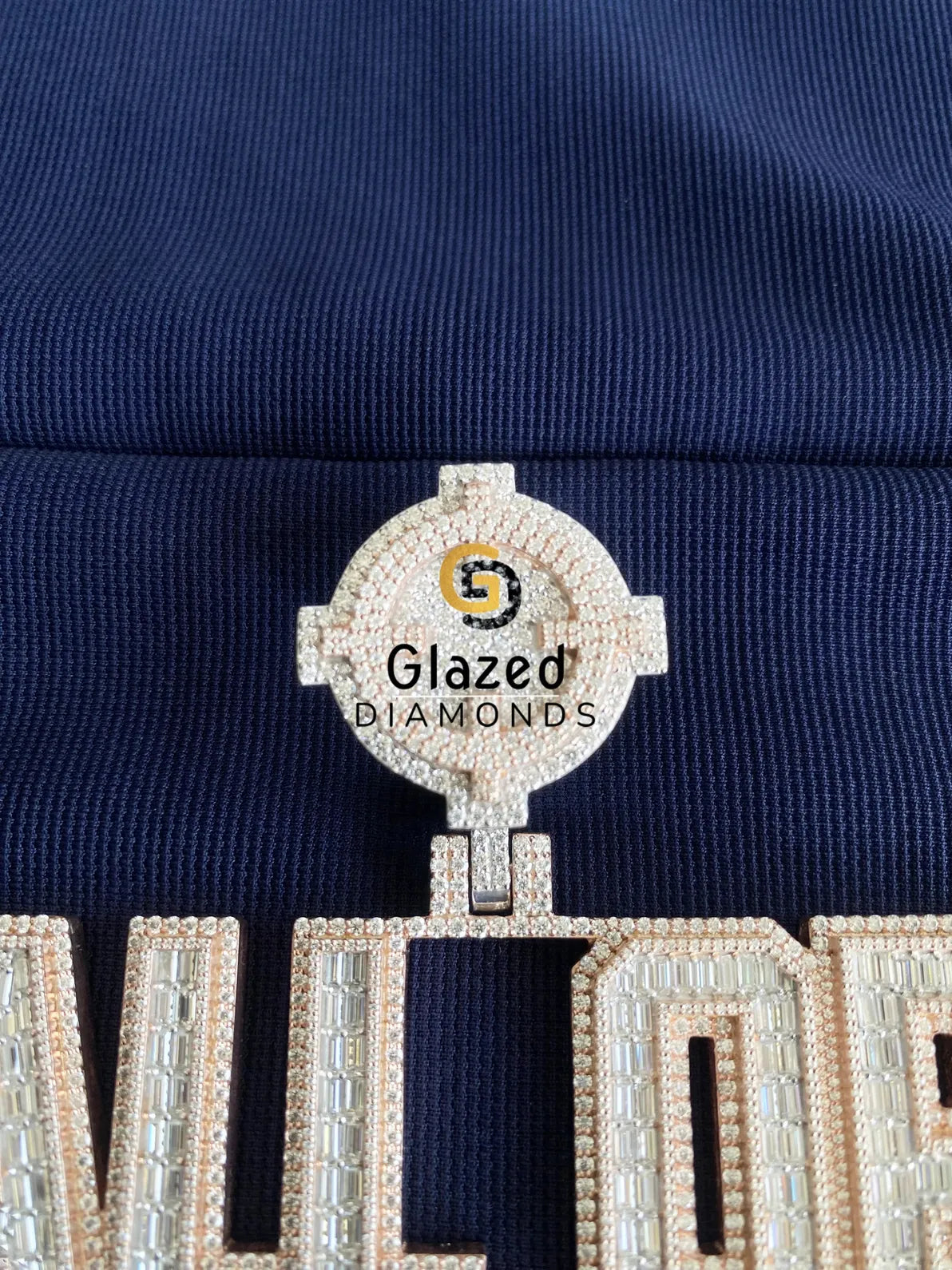 Hip Hop VVs Moissanite Round Baguette D Colorless Pendant