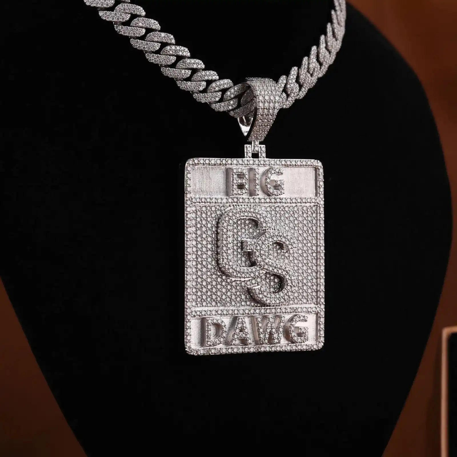 Huge Iced Out Moissanite Pendant