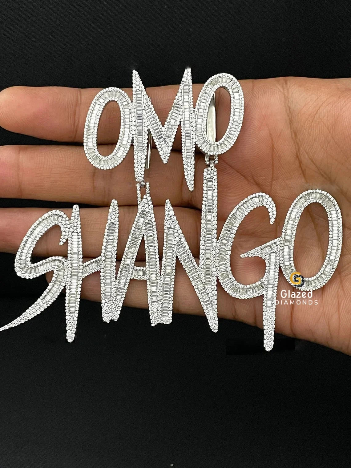 Iced Baguette Diamond Pendant