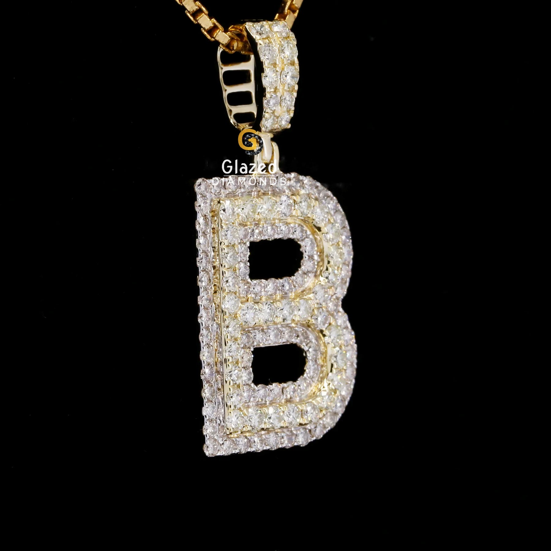 Iced Initial Letter Pendant