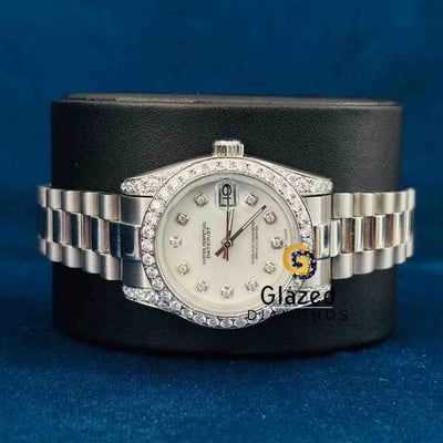 Iced Out Big Bezel Bar Moissanite Watch