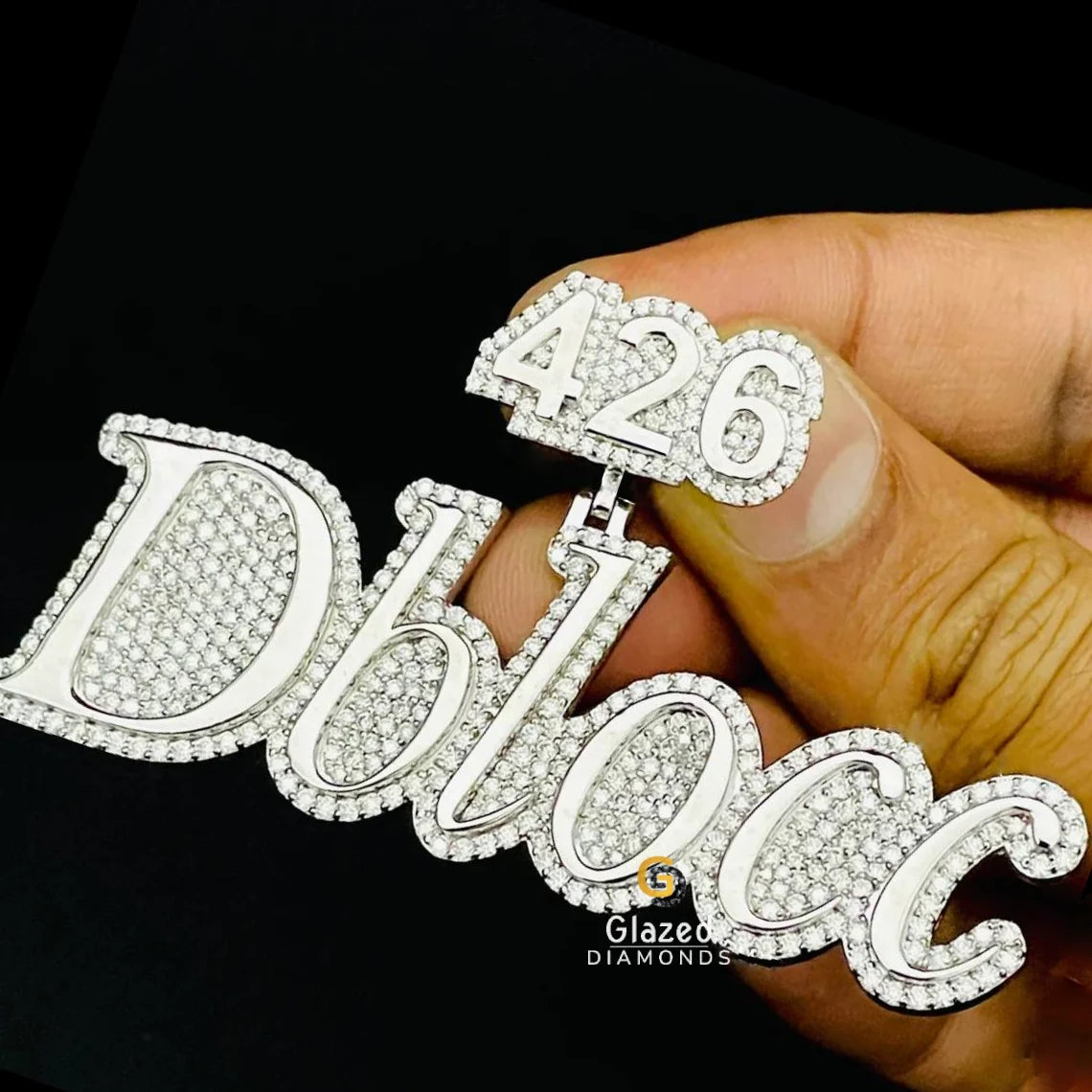Iced Out Diamond Studded Pendant