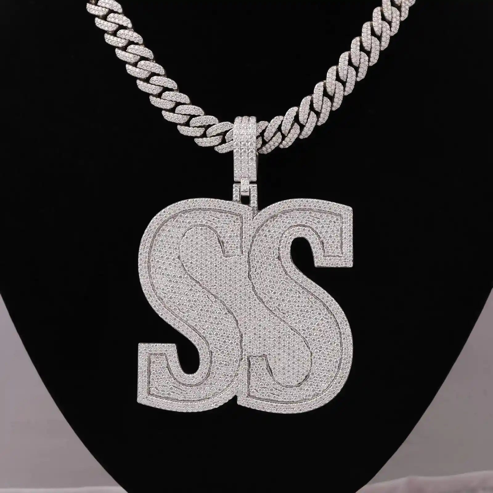 Iced Out Initial Letter Pendant