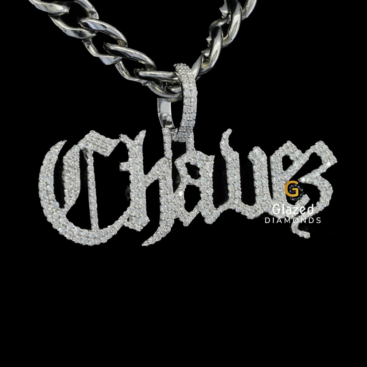 Iced Out Letter Name Pendant