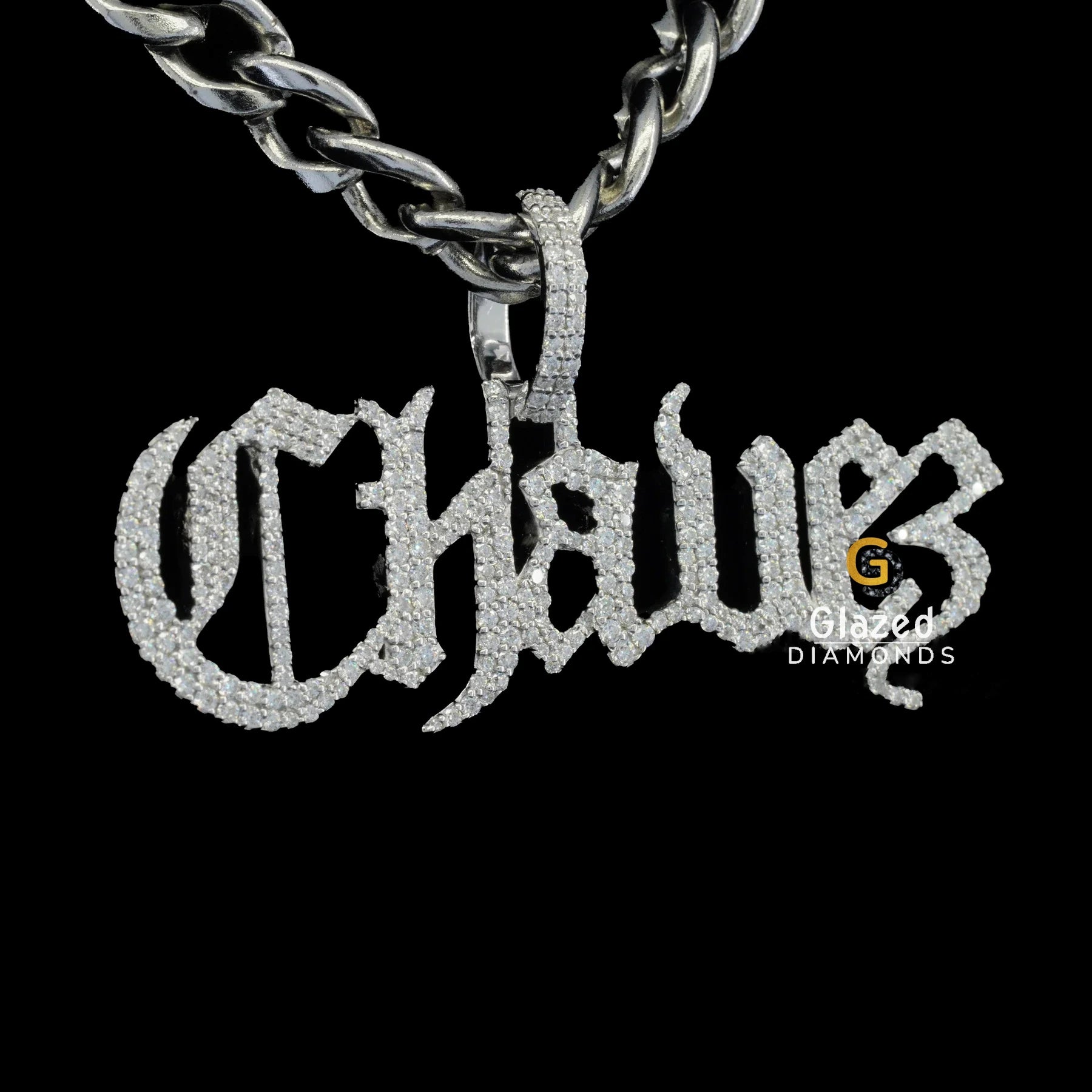 Iced Out Letter Name Pendant