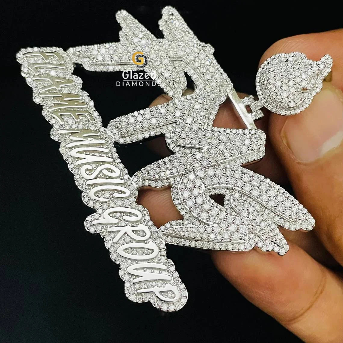 Iced Out Letters Moissanite Pendant