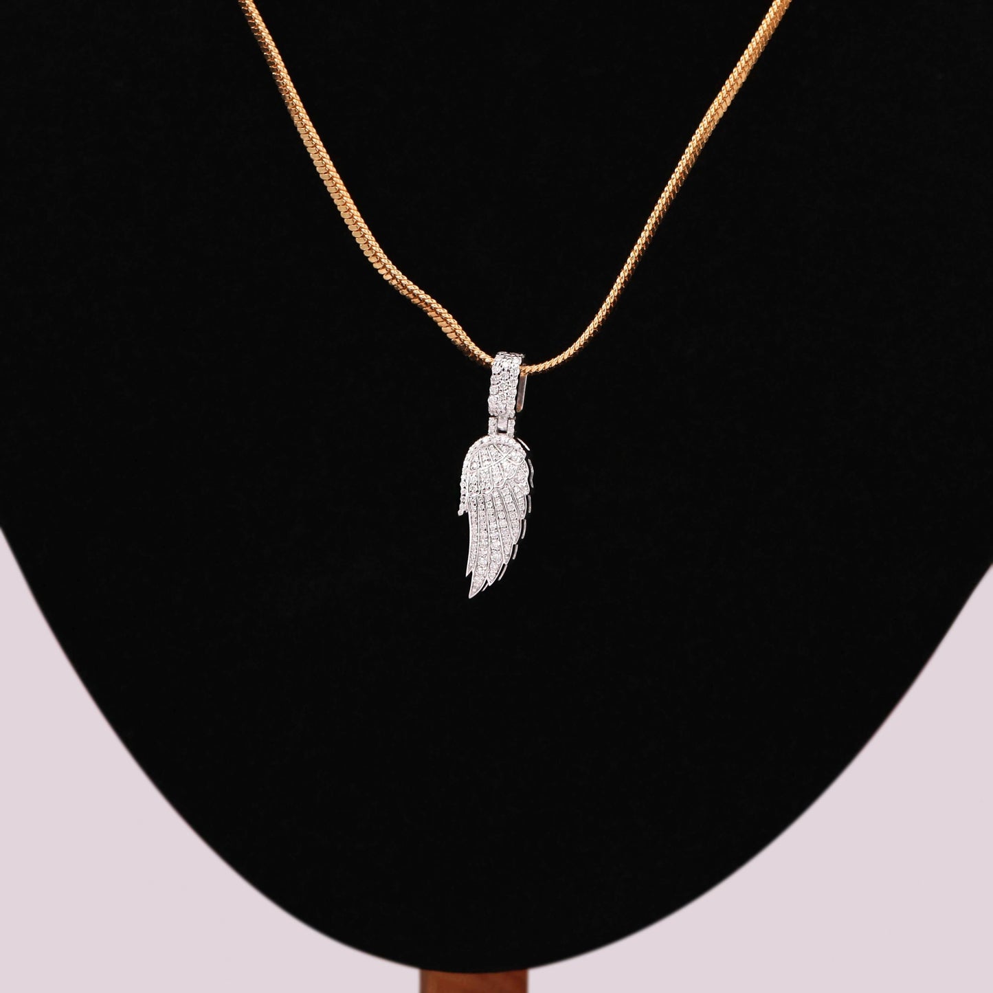 Iced Out Moissanite Angles Wings Pendant