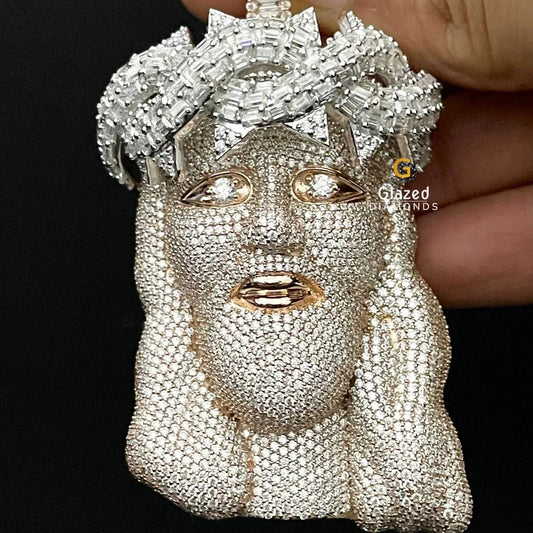 Iced Out Moissanite Pendant jesus