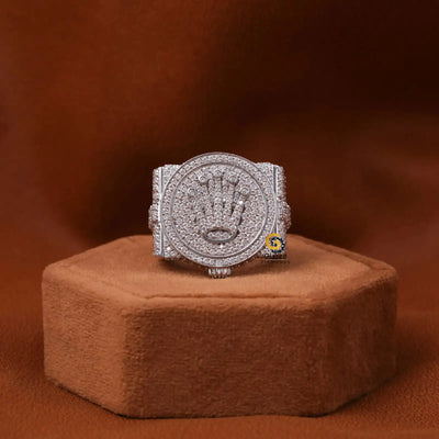 Iced Out Moissanite Ring 1
