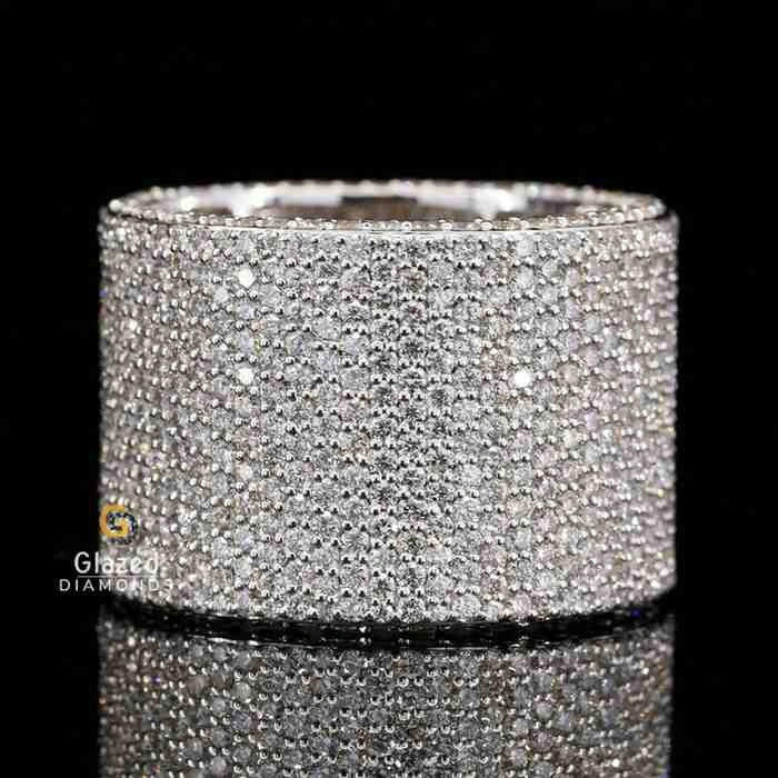 Iced Out Moissanite Ring For Him
