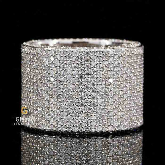 Iced Out Moissanite Ring For Him