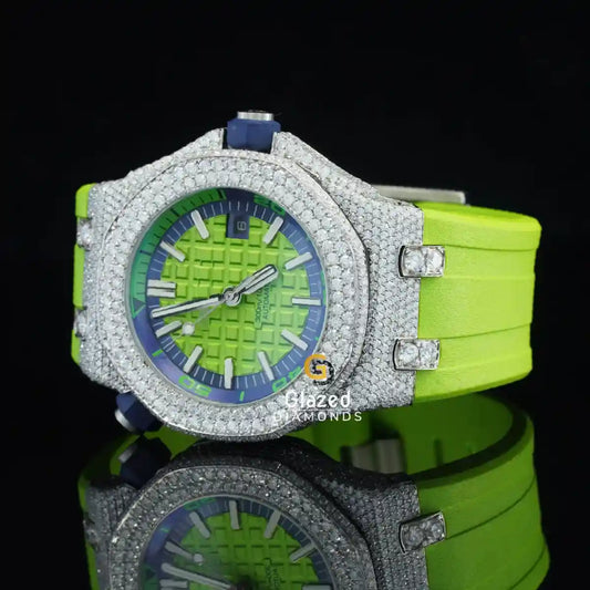Iced Out Neon Watch