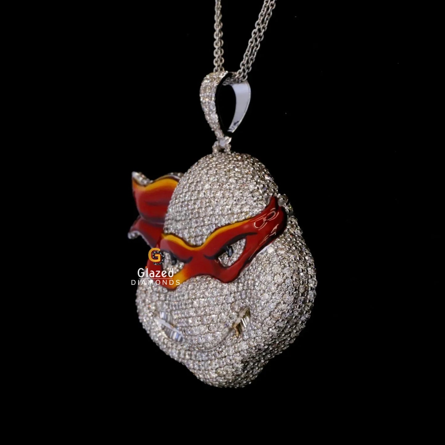 Iced Out Ninja Turtle Pendant