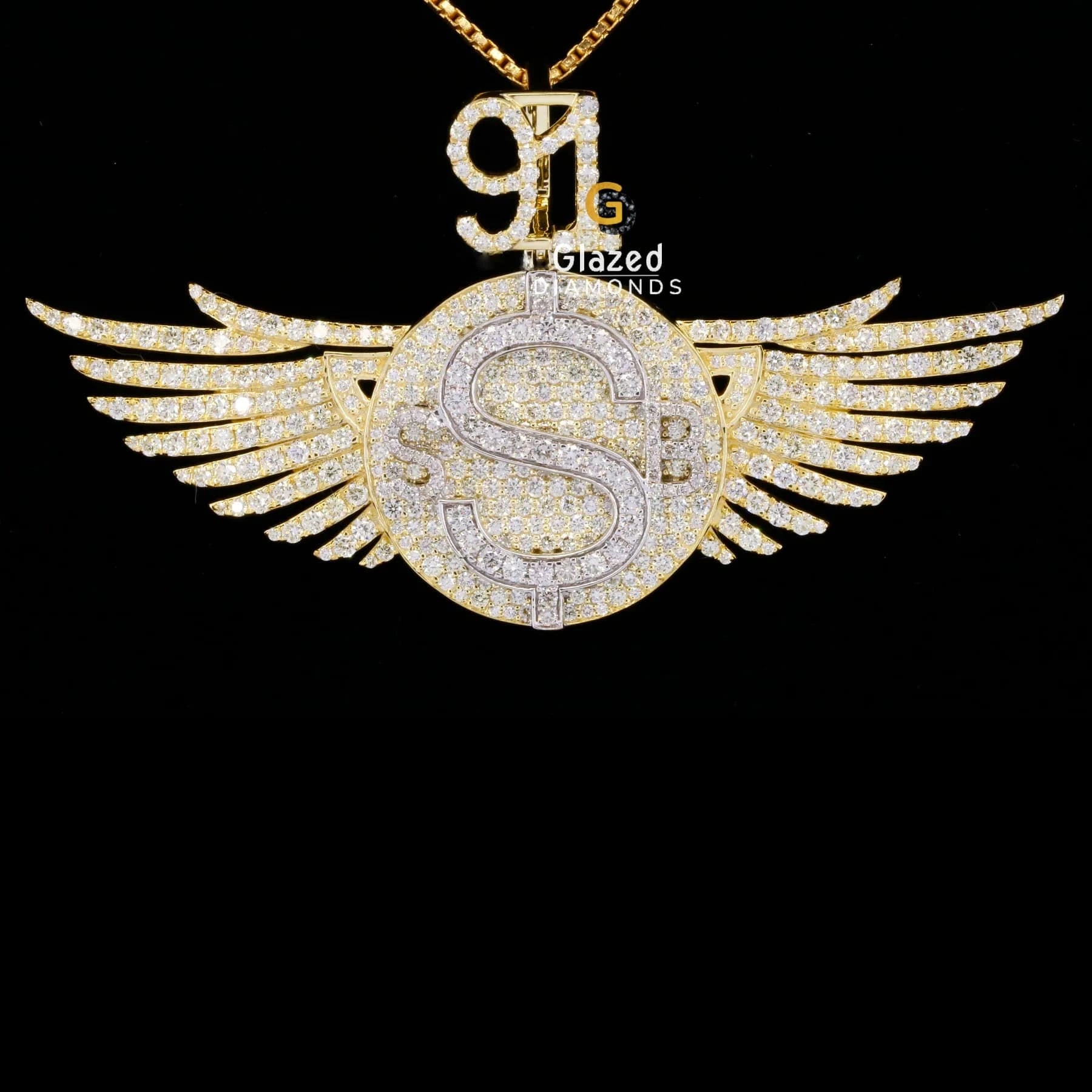 Iced Out S Letter Pendant