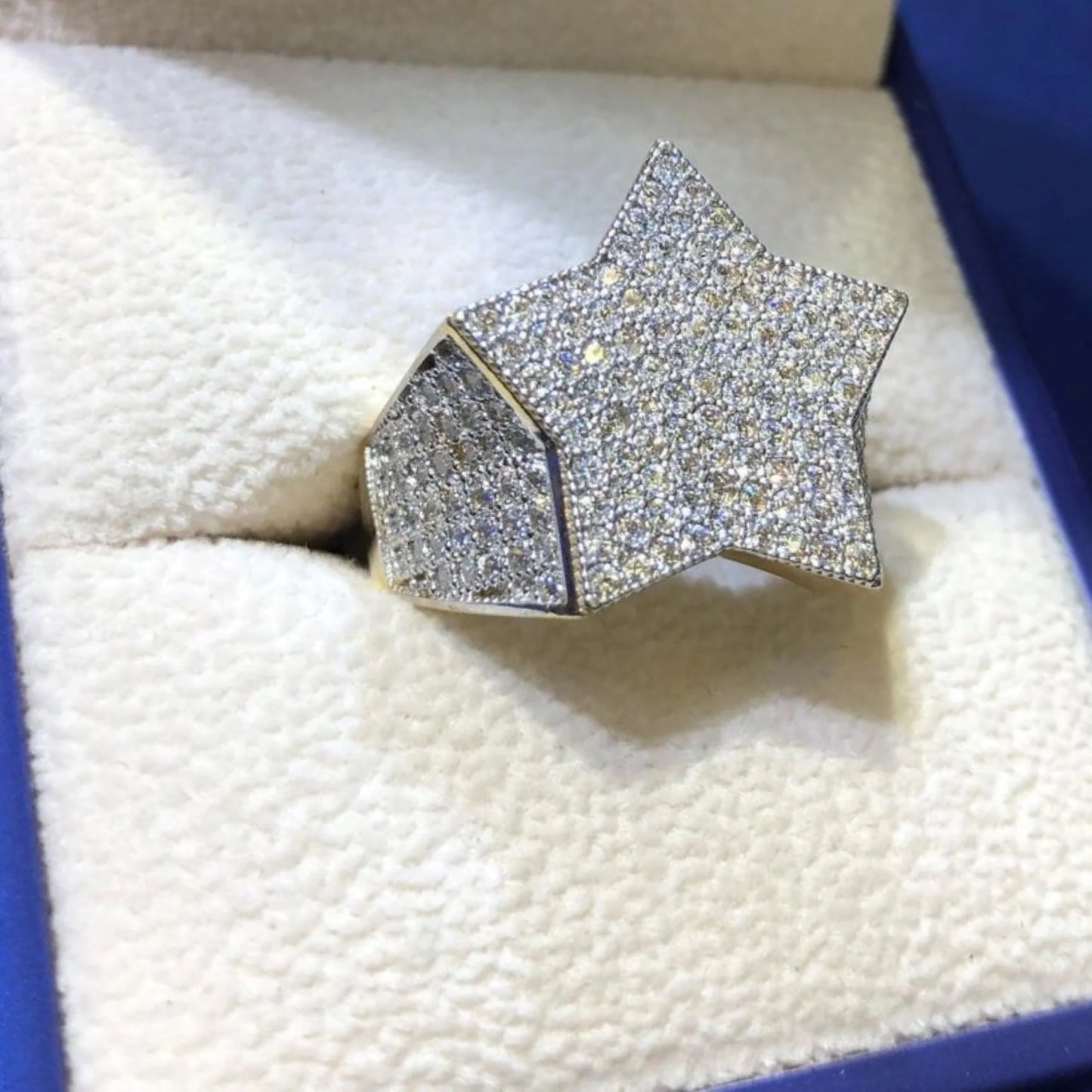 Iced Out Star Ring For Men