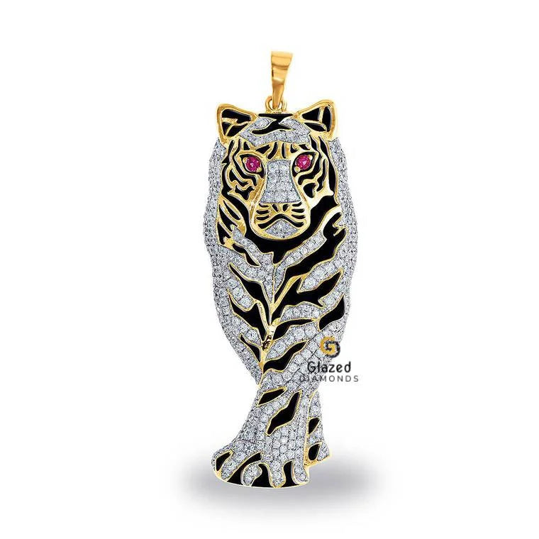 Iced Out Tiger Pendant