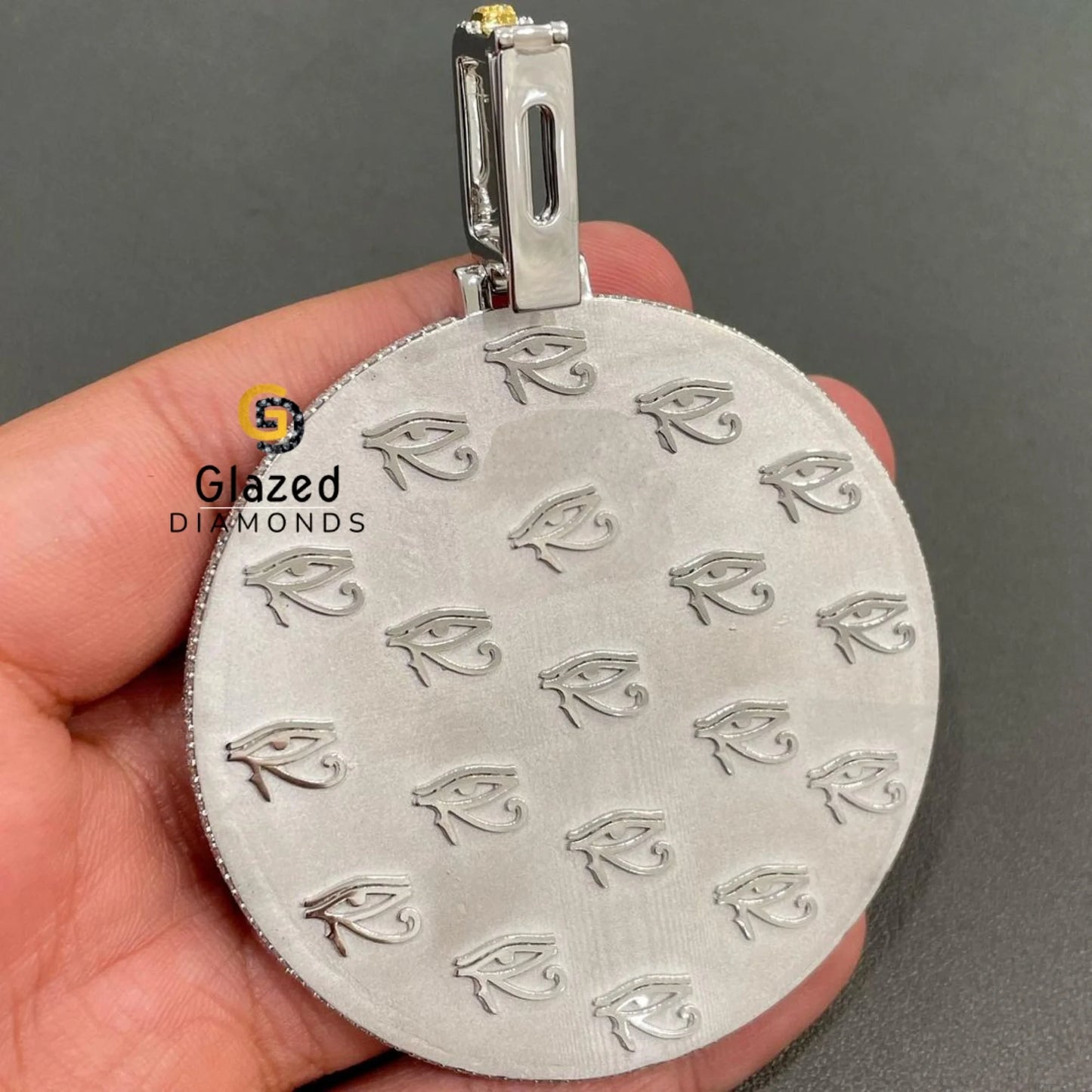 Iced Out WedjatEye Pendant