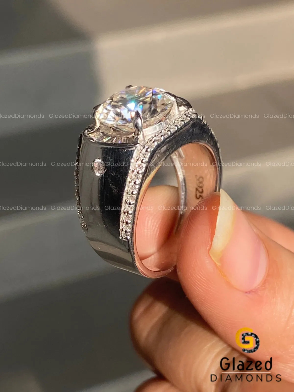 Icy Moissanite Diamond Ring 2