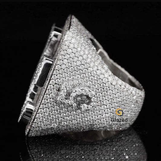 Inital KC Moissanite Ring