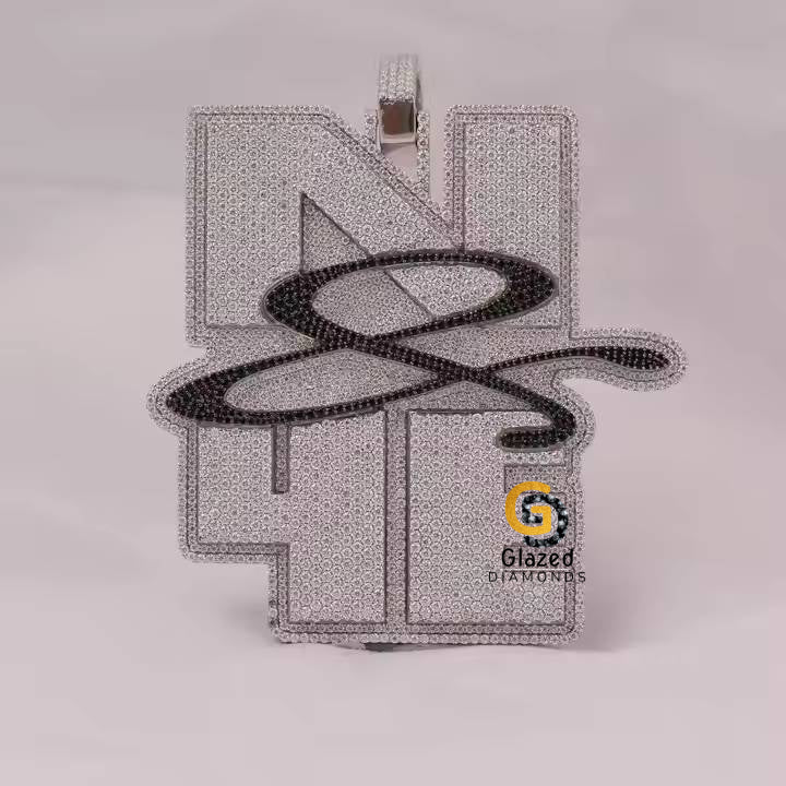 Initial Letter Moissanite Pendant