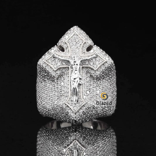 Jesus Crist Moissanite Ring