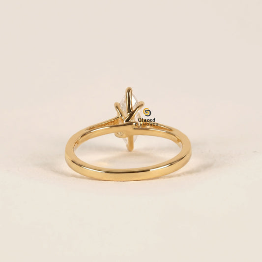 Marquise Lab Grown Diamond Solitaire Ring For Women