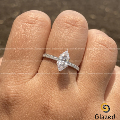 Marquise Cut Promise Ring for Her