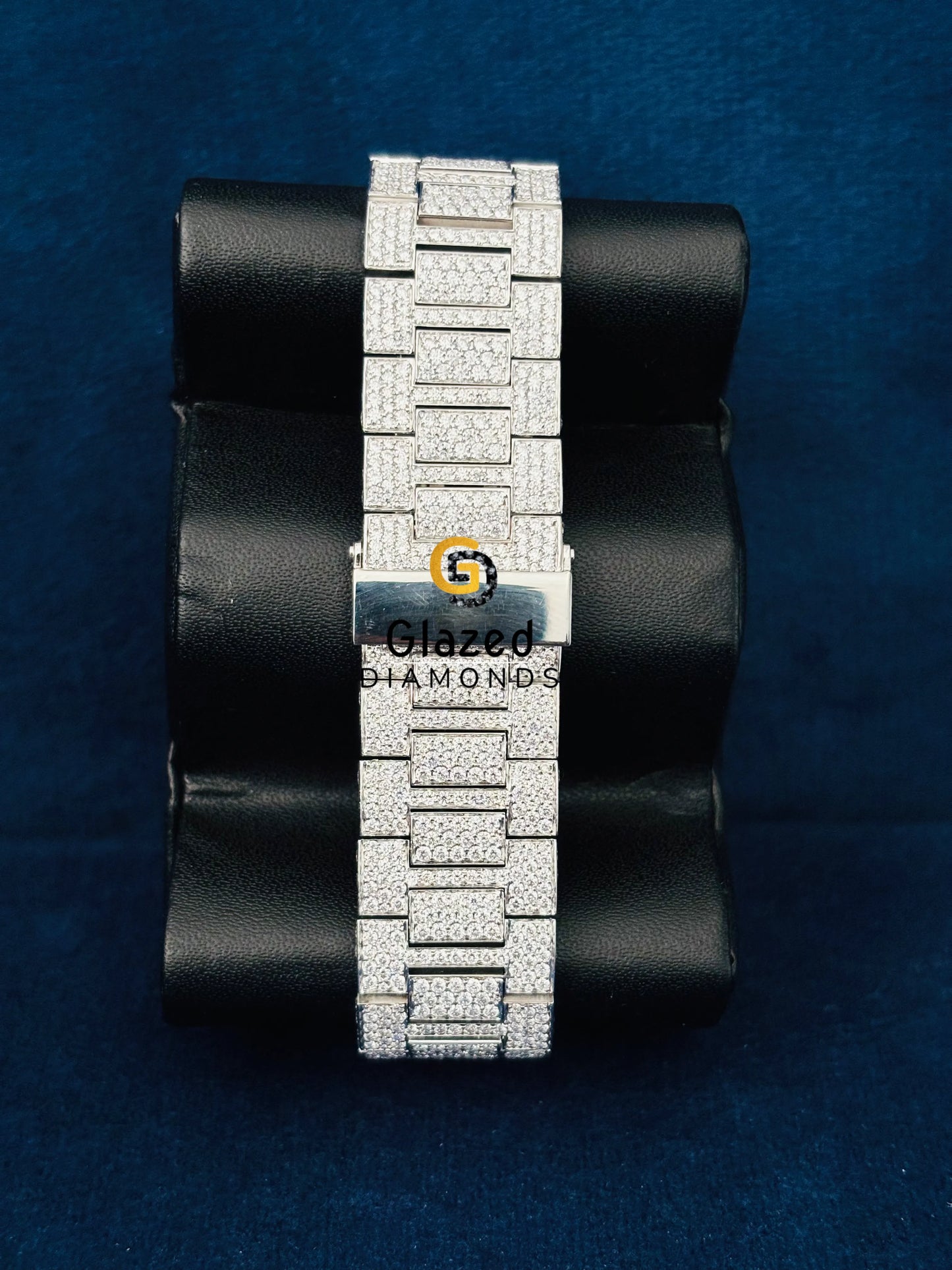 Men 41MM Moissanite Iced Out Hop Hop Bust Down Watch