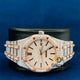 Men_s Fully Iced Diamond Studded AP Moissanite Watch