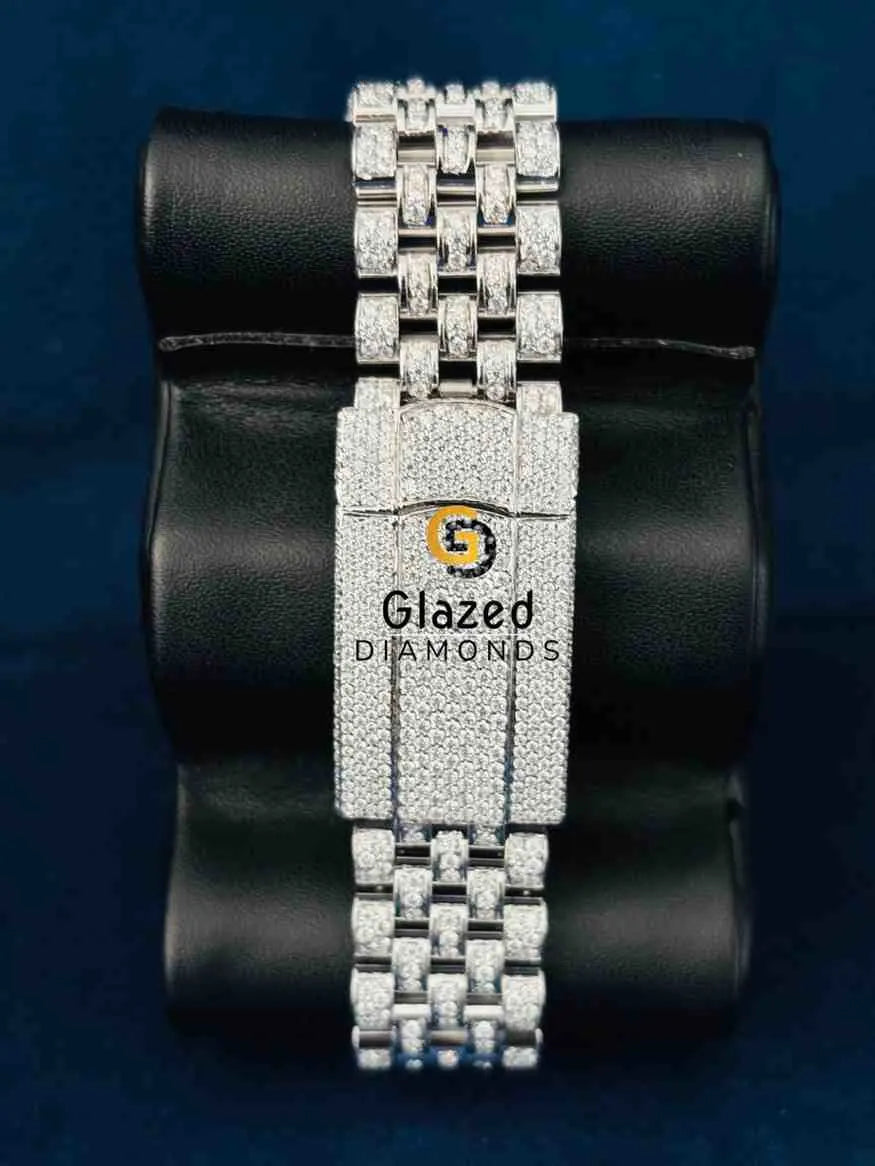 Men_s VVS Moissanite Stainless Steel Strap Watch