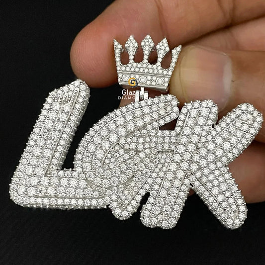 Mens Diamond Silver Pendant 2