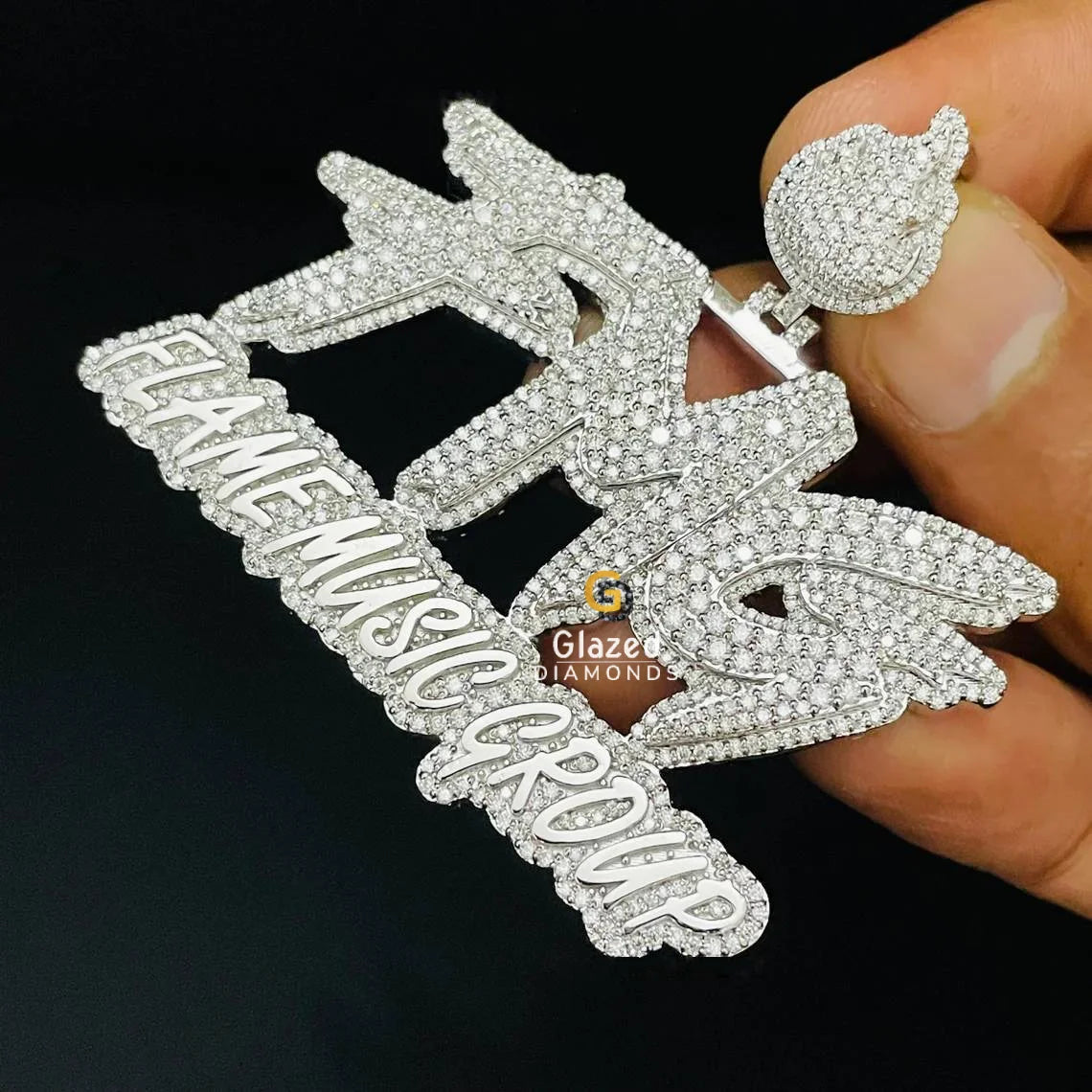 Mens Moissanite Pendant 2