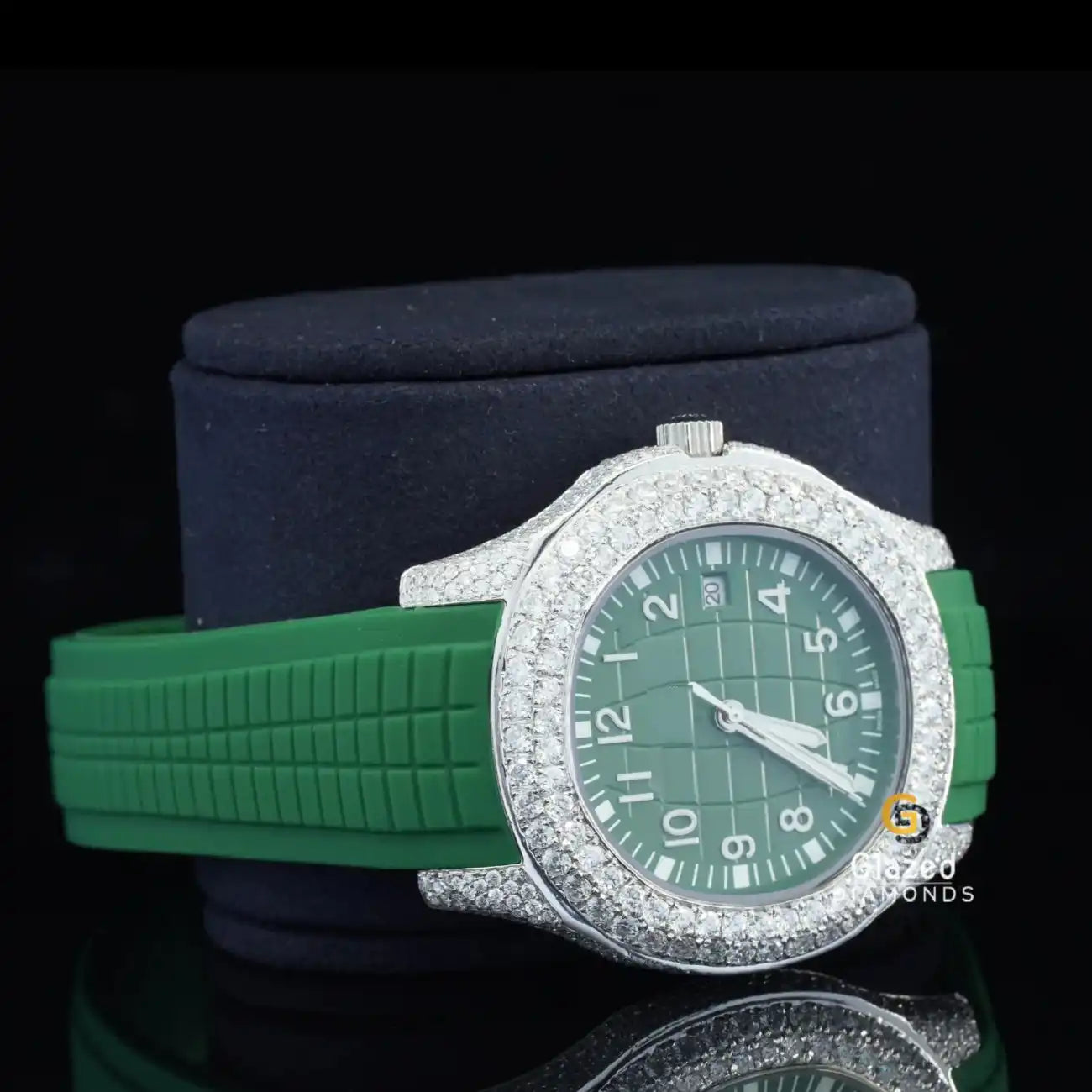 Mens Watch In Green Belt