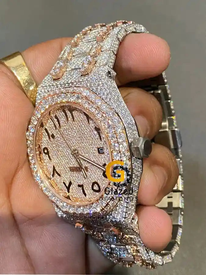 Moissanite Blingy Arebic Letter Watch