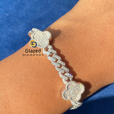Moissanite Cuban Link Hip Hop Iced Out Bracelet For Men
