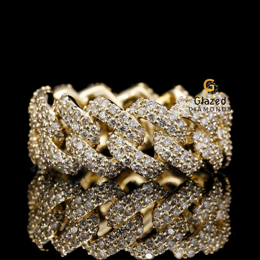 Moissanite Cuban Link Ring