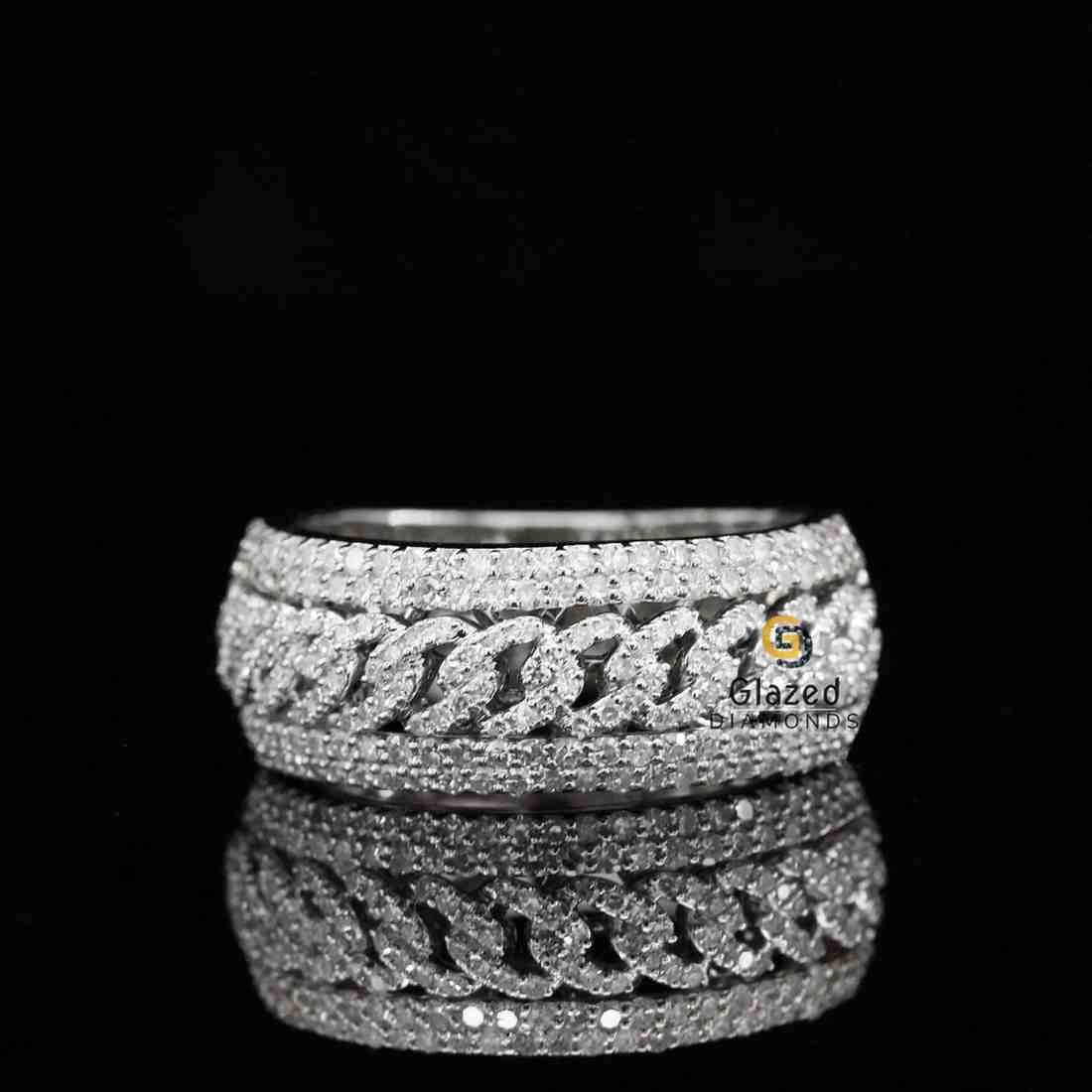 Moissanite Cuban Ring